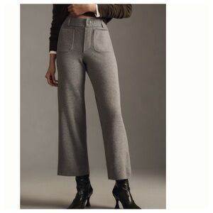 Anthropologie Gray Wide-Leg Pants